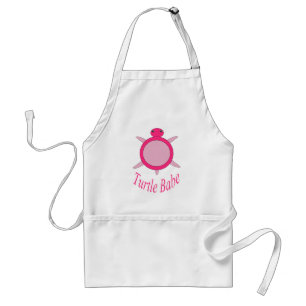 Cute Pink Turtle Babe Cooking Apron