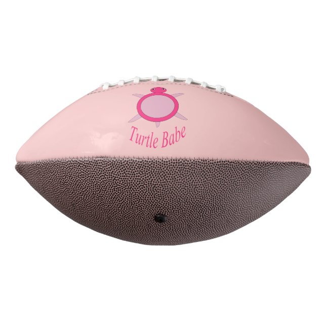 Cute Pink Turtle Babe Football (Rotated 270)