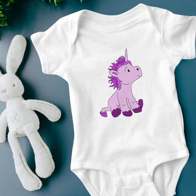Cute Pink Unicorn Baby Girl Bodysuit (Creator Uploaded)