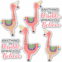 Cute Pink Unicorn Flamingo Llama Inspirational 