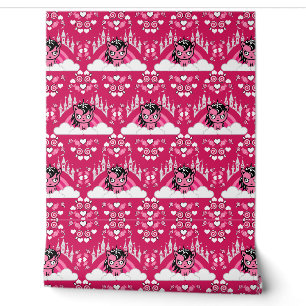 Cute Pink Unicorn Land And Castle Wallpaper