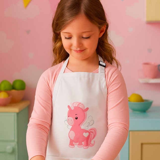 Cute Pink Unicorn Standard Apron (Creator Uploaded)