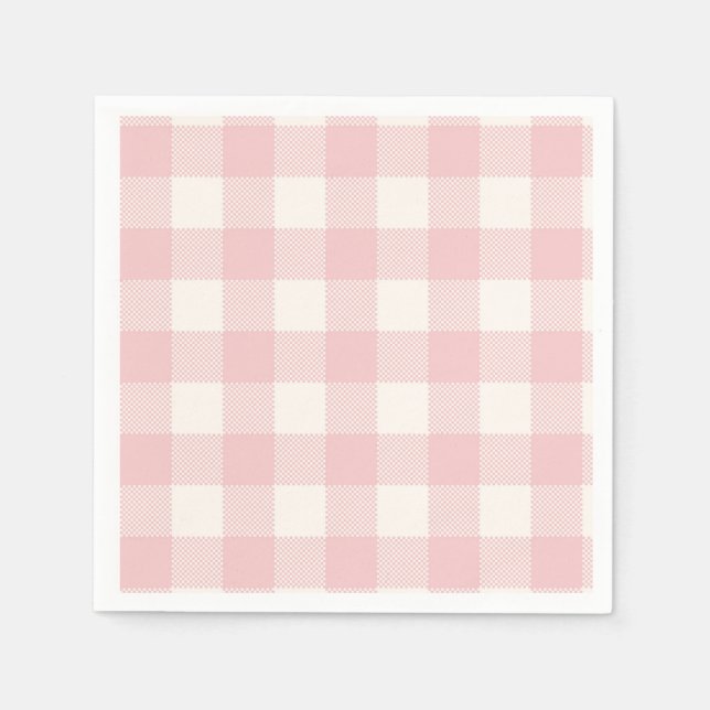 Cute Pink Vintage Bicycle Girl Baby Shower Napkin (Front)