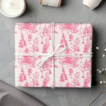 Cute Pink Vintage Pine Tree Christmas