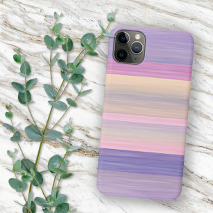Cute Pink Violet Purple Watercolor Stripes Pattern iPhone 16 Pro Max Case