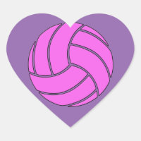 Cute Pink Volleyball Heart Scrapbook / Party Decor