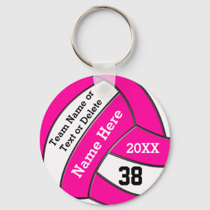 Cute Pink Volleyball Trinkets PERSONALIZED Key Ring