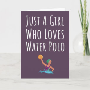 Cute Pink Water Polo Cards For Baby Girls