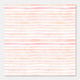 Cute Pink Watercolor Stripes, Nursery Kids Room Wallpaper