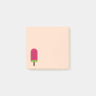 Cute pink watermelon ice-pop stationery post-it notes