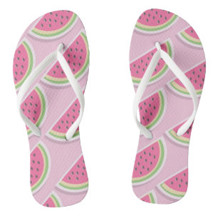 Cute Pink Watermelon Pattern Jandals