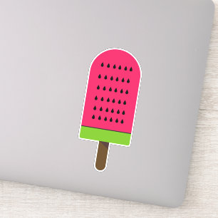 Cute pink watermelon popsicle