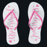 Cute pink wedding party bridesmaid flip flops<br><div class="desc">Cute pink Bridesmaid flip flops,  great bridal party gifts.</div>
