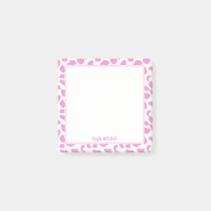 Cute Pink & White Cow Print Notes