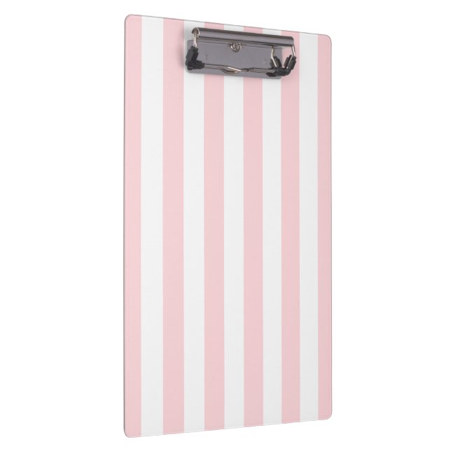 Cute Pink & White Stripe Clipboard  (Right)