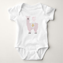 Cute Pink Whole Llama Fun Baby