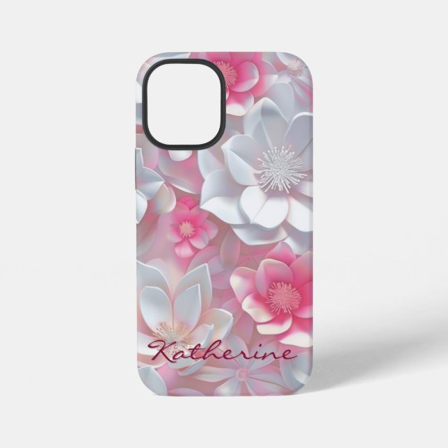 Cute Pink Wildflower iPhone case| Pink Flowers iPhone Case (Back)