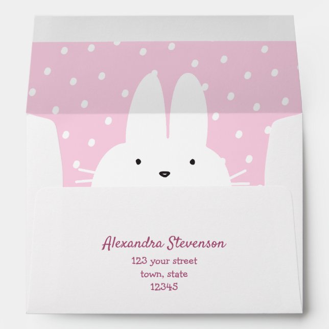 Cute Pink Winter Envelope (Back (Bottom))