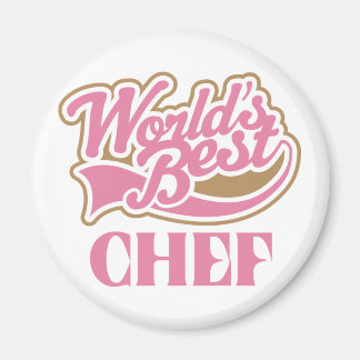 Cute Pink Worlds Best Chef Magnet