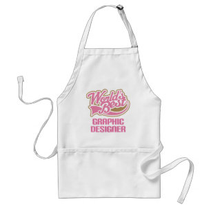 Cute Pink Worlds Best Graphic Designer Standard Apron
