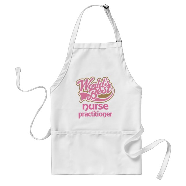 Cute Pink Worlds Best Nurse Practitioner Standard Apron (Front)