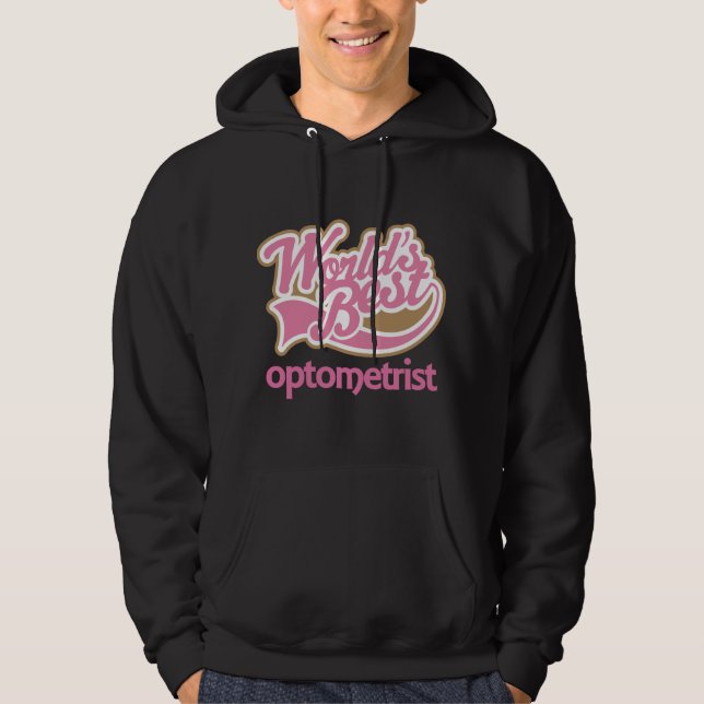 Cute Pink Worlds Best Optometrist Hoodie (Front)