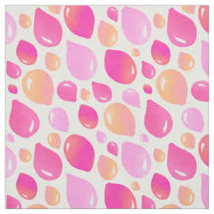 Cute Pink Yellow Balloon Pattern Girl Girly Kids Fabric