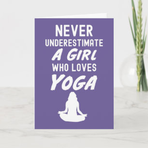 Cute Pink Yoga Cards For Baby Girl