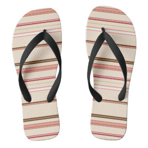 Cute pinky brown stripes jandals