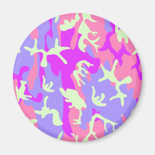 Cute pinky digital camouflage pattern magnet