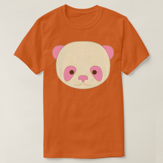 cute pinky panda face T-Shirt (Design Front)