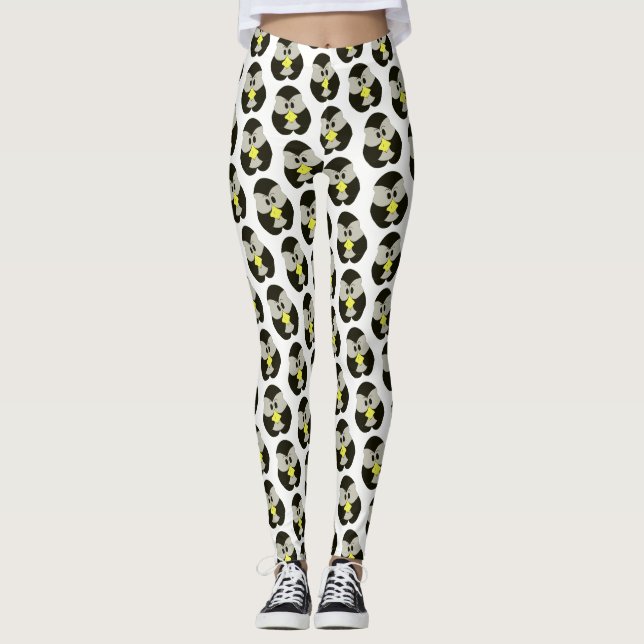 cute pinpu pengu penguin pattern for leggings (Front)