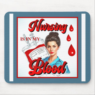 Cute Pinup_ Nursing in my blood Mouse Pad