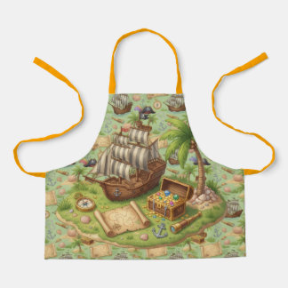 Cute Pirate Adventure Pattern Apron