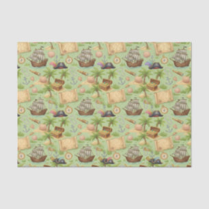 Cute Pirate Adventure Pattern Tissue Paper