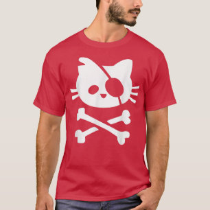 Cute Pirate Cat Pirate Flag Pirate Kitten T-Shirt