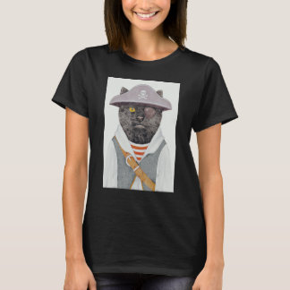 Cute Pirate Cat Skull 4 T-Shirt
