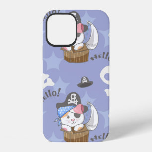 Cute Pirate Kitten Pattern iPhone 12 Case