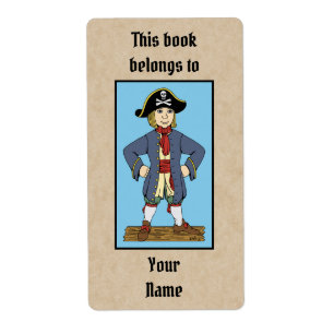 Cute Pirate Lad Bookplate