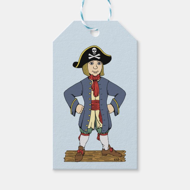 Cute Pirate Lad Gift Tags (Front)