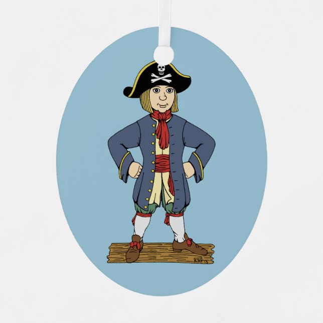 Cute Pirate Lad Ornament (Front)