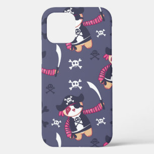Cute Pirate Panda Bear Pattern iPhone 12 Case