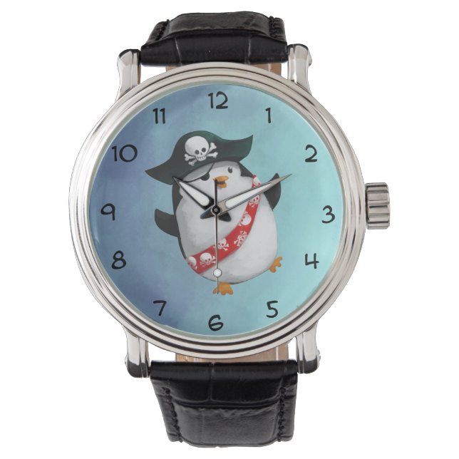 Cute Pirate Penguin Watch (Front)