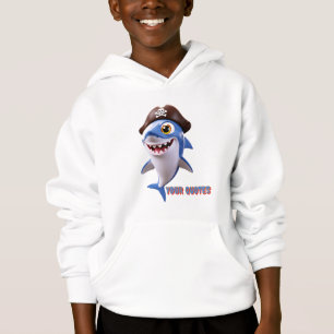 Cute Pirate Shark Cartoon – 3D Kids Illustration