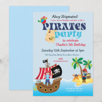 Cute Pirate Shipmates Boys Birthday Party
