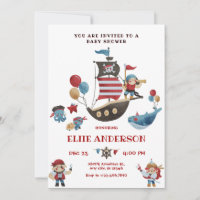 Cute pirates baby shower