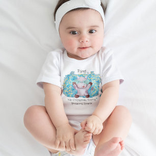 Cute Pisces Fish Watercolor Bull Zodiac Baby Bodys Baby Bodysuit