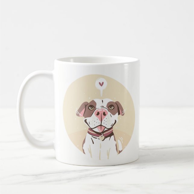 Cute Pit Bull Coffee Mug (Left)