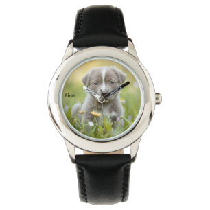 Cute Pit Bull Kid's Personalised Watch