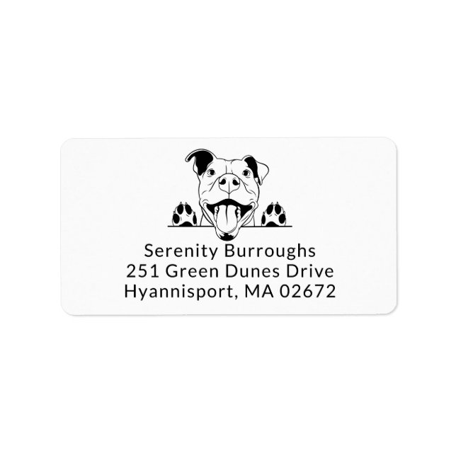Cute Pit Bull Lover Pittie Pitbull Love Puppy Dog Label (Front)